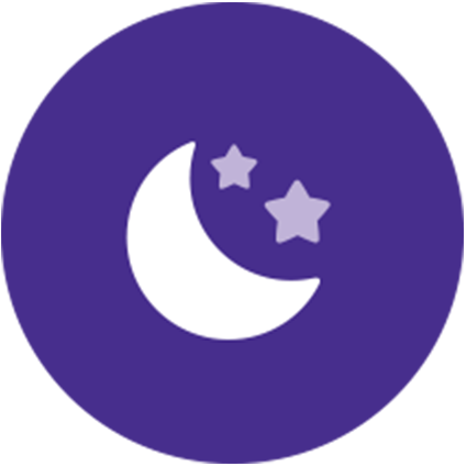 Quiet time moon icon