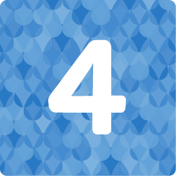 Number 4 inside a blue square