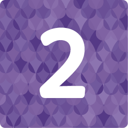 Number 2 inside a purple square