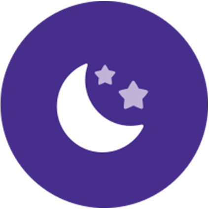 Quiet time moon icon